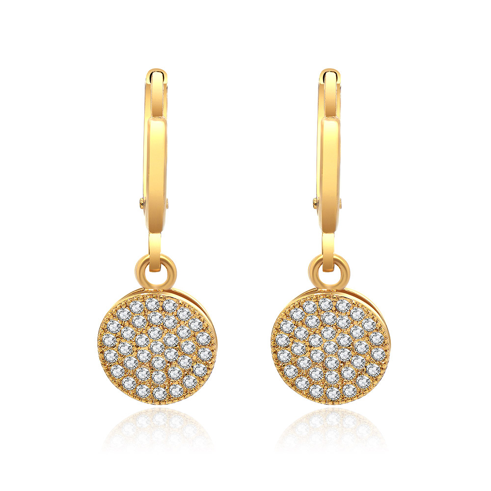 Gold Zirconia Drop Earrings